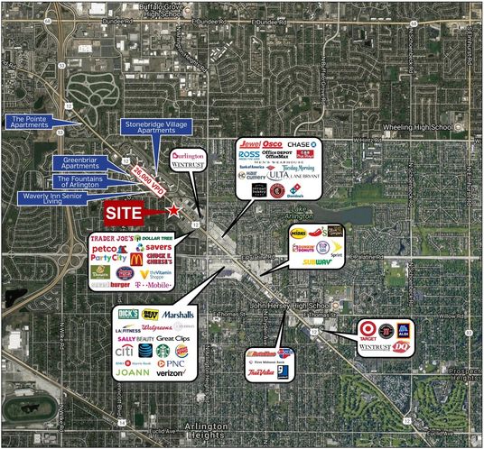The Seasons Professional & Medical Office Center: 137 - 151 W. Rand Rd, Arlington Heights, IL 60004
